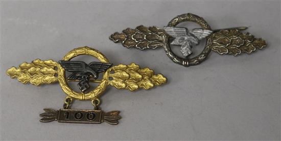 Two German transport badges